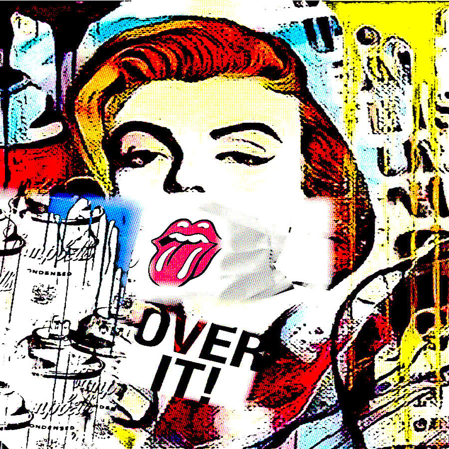 Over it  Mixed Media by Jayime Jean