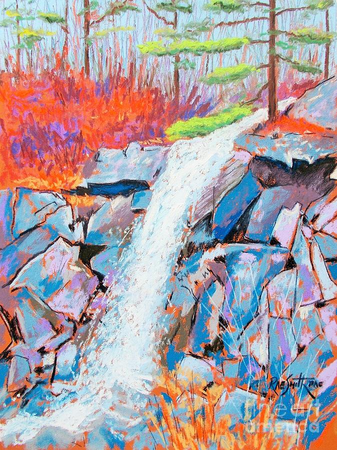 over Magazine Hill -Waterfalls Pastel by Rae  Smith PAC