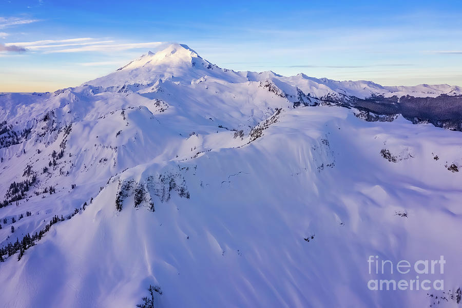 Over Mount Baker And Table Mountain Snowscapes Photograph