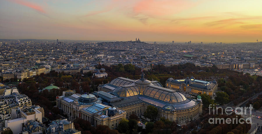 Over Paris Grand Palais At Dawn Photograph