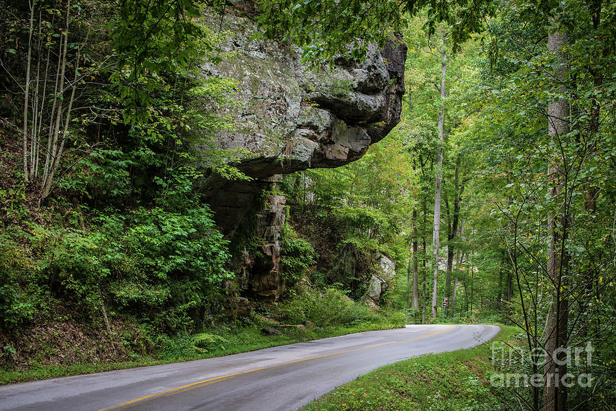  Overhanging Rock - Nada Tunnel Road - Kentucky Photograph by Gary Whitton