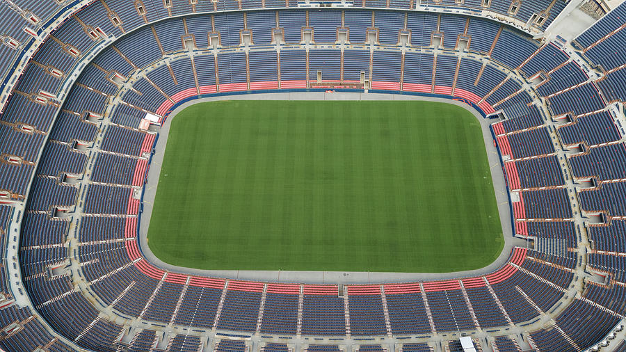 Overhead view of Empower Field at Mile High Stadium in Denver Colorado Photograph by Eldon McGraw