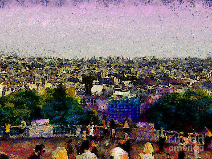 Overlooking Paris from the Sacre Coeur Photograph by Sea Change Vibes