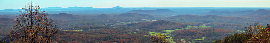 Overlooking Pilot Mountain In Autumn Photograph
