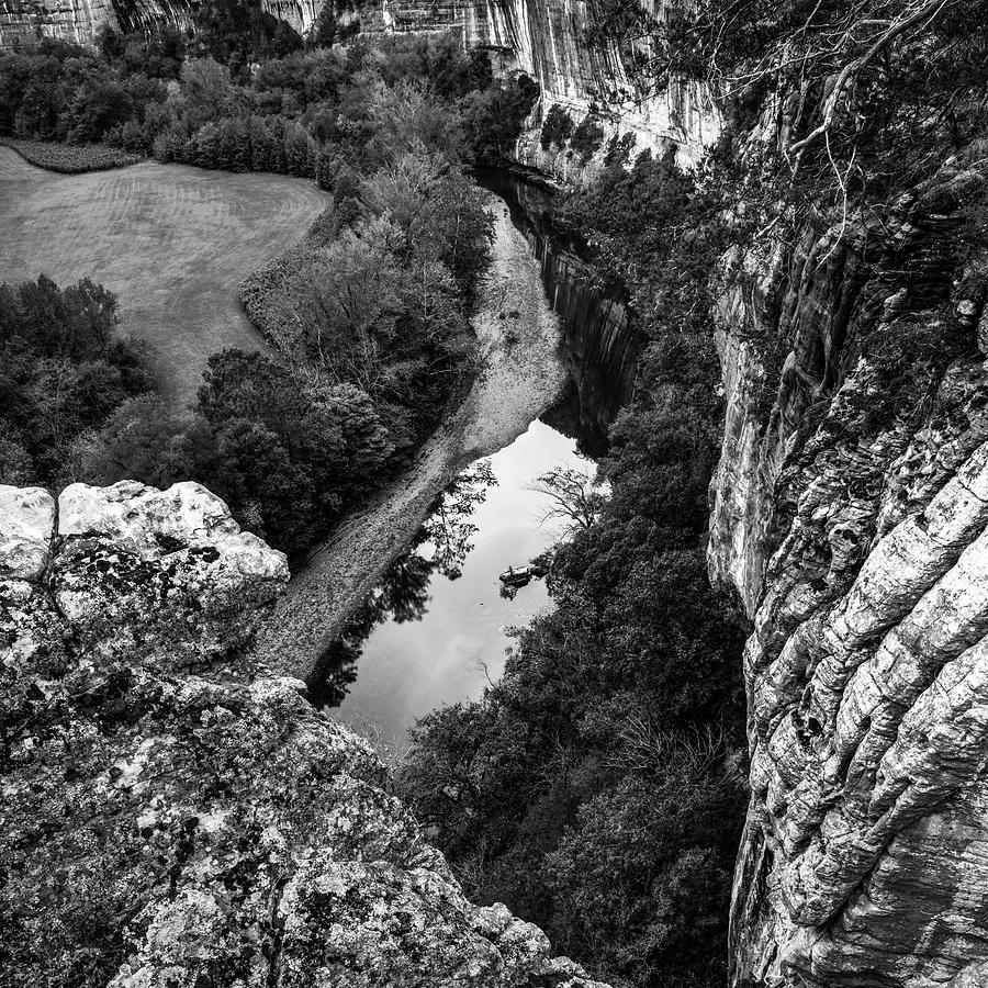 Overlooking Roark Bluff In Black and White Photograph by Gregory Ballos
