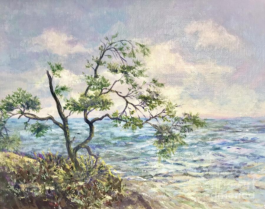 Overlooking the Ocean Painting by Gail Allen