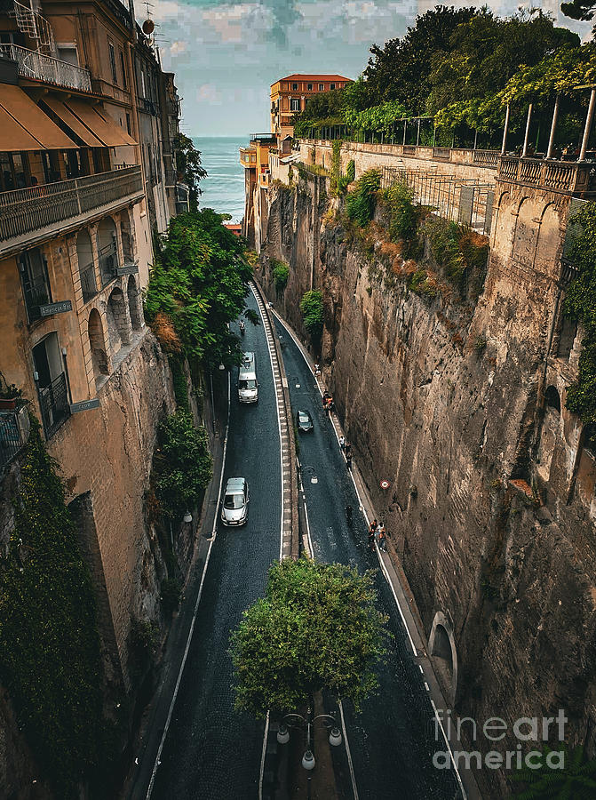 Overlooking Via Luigi de Maio, Sorrento, Italy Photograph by Unbounded Art