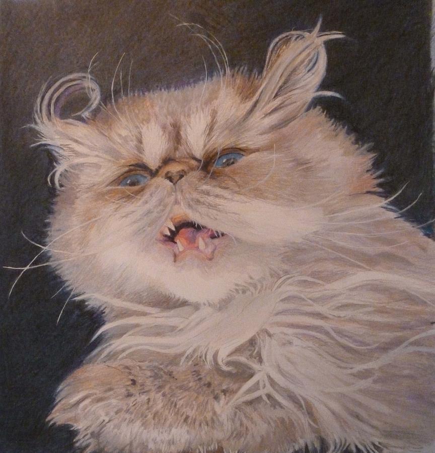 Overly Dramatic Kitten Painting by Constance DRESCHER