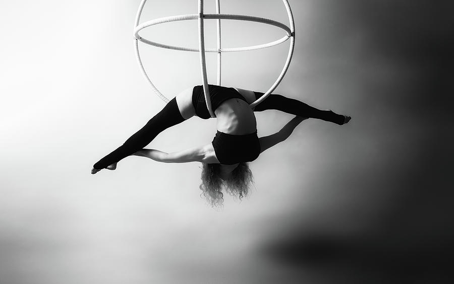 OverSplit Sphere in Black and White 2 Photograph by Monte Arnold