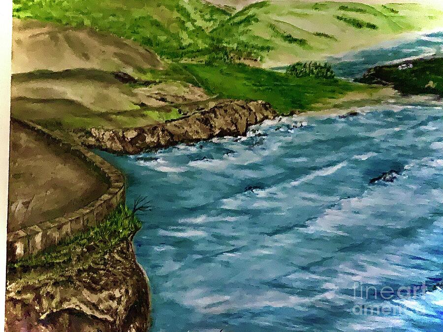Overview of Hurricane Point Painting by Michael Silbaugh