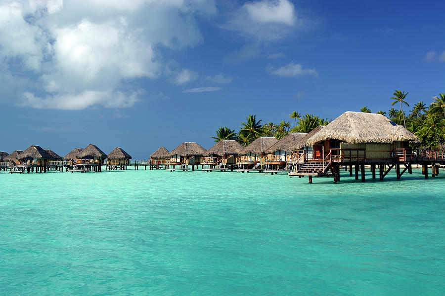 Overwater Luxury in Bora Bora Lagoon Photograph by Mitch Knapton - Fine ...