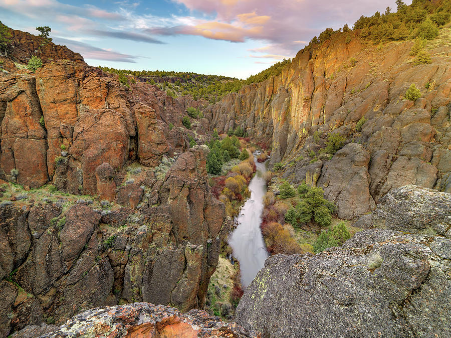 Owyhee River Canyon Sunset Photograph by Leland D Howard