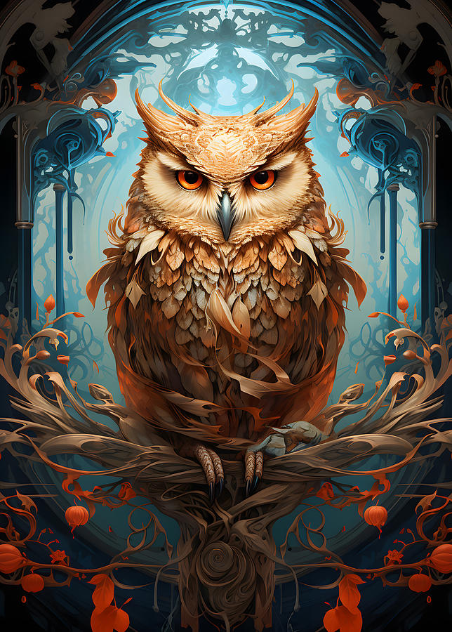 Owl 3 Mysterious Mythical Poster Digital Art by Vernell Walker - Fine ...