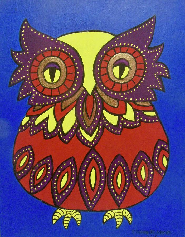 Owl #5 Painting by Stephanie Moore