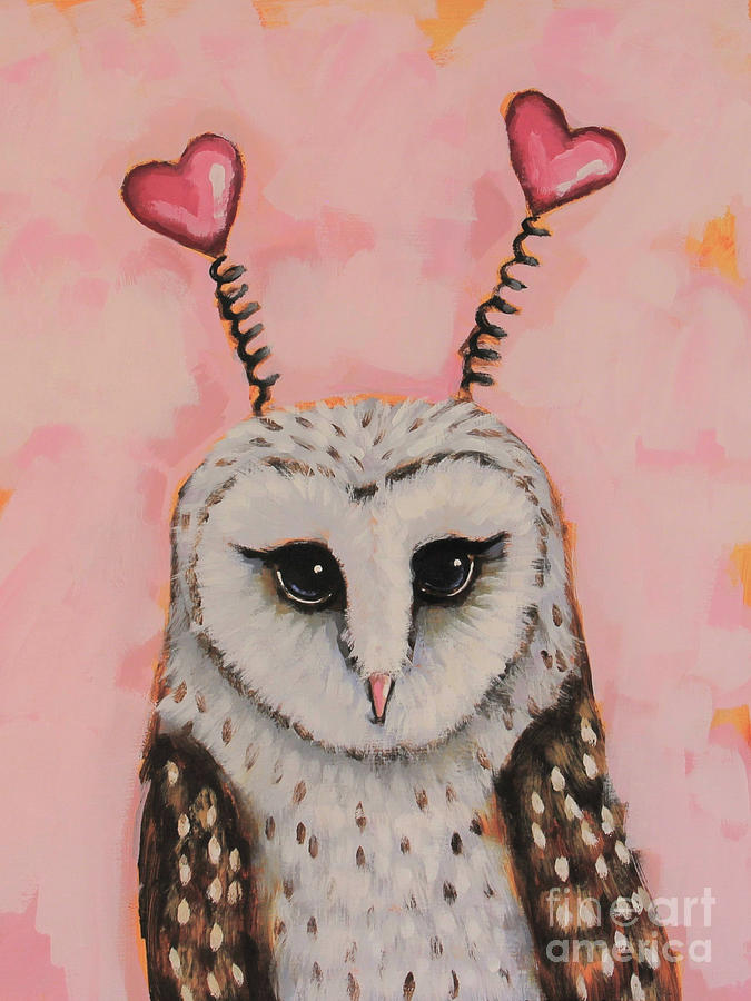 Owl always love you Painting by Lucia Stewart