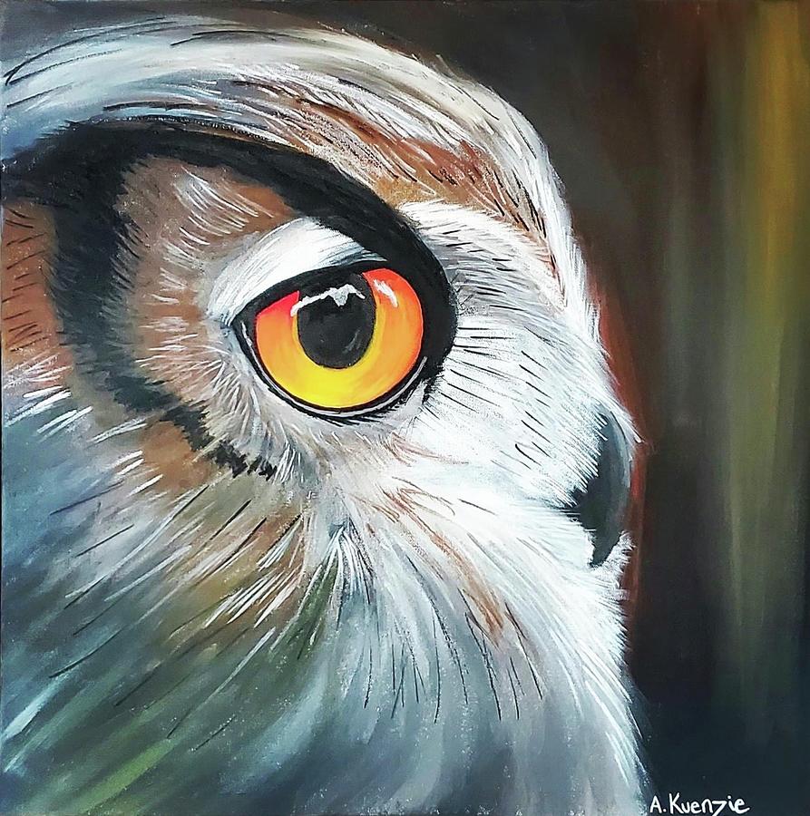 Owl Painting by Amy Kuenzie