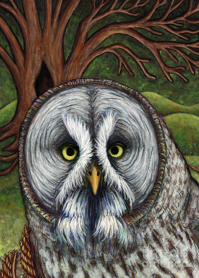 Owl At Haunted Hollow Painting by Amy E Fraser