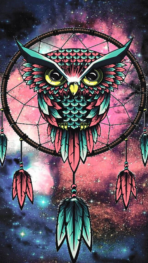 Dreamcatcher Digital Art - Owl dreamcatcher  by Mopssy Stopsy