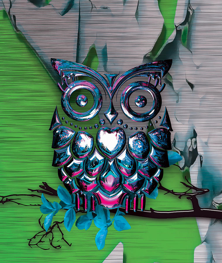 Owl Fun Mixed Media by Marvin Blaine