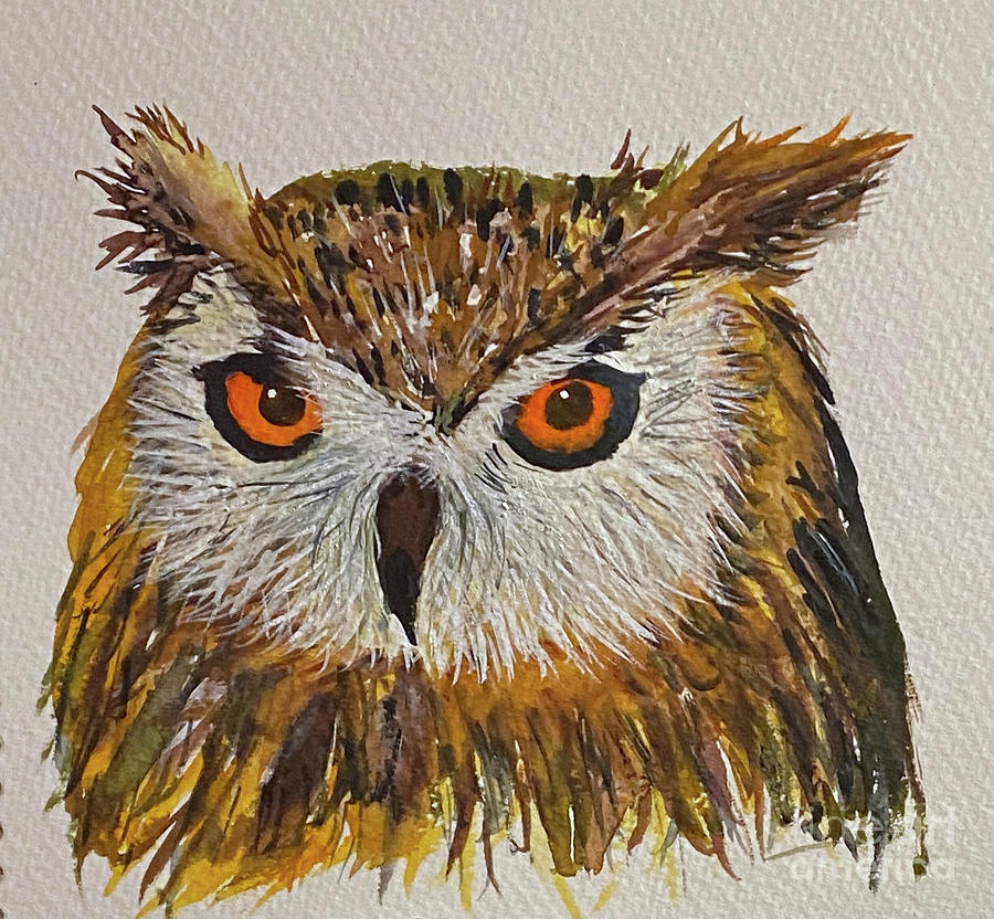 Owl Painting by Lisa Neuman