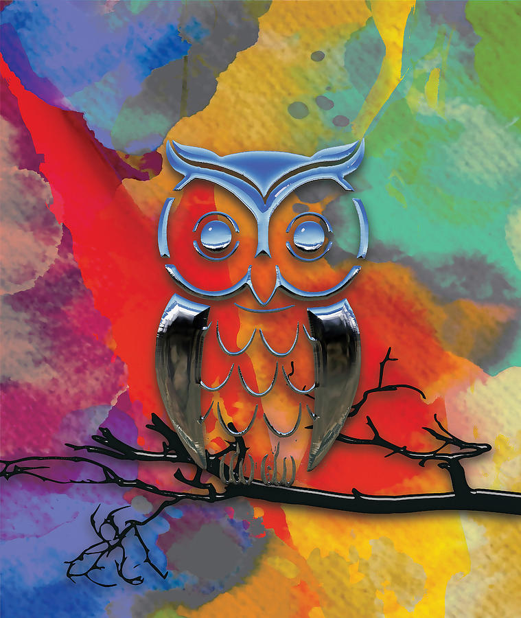 Owl Magic Mixed Media by Marvin Blaine