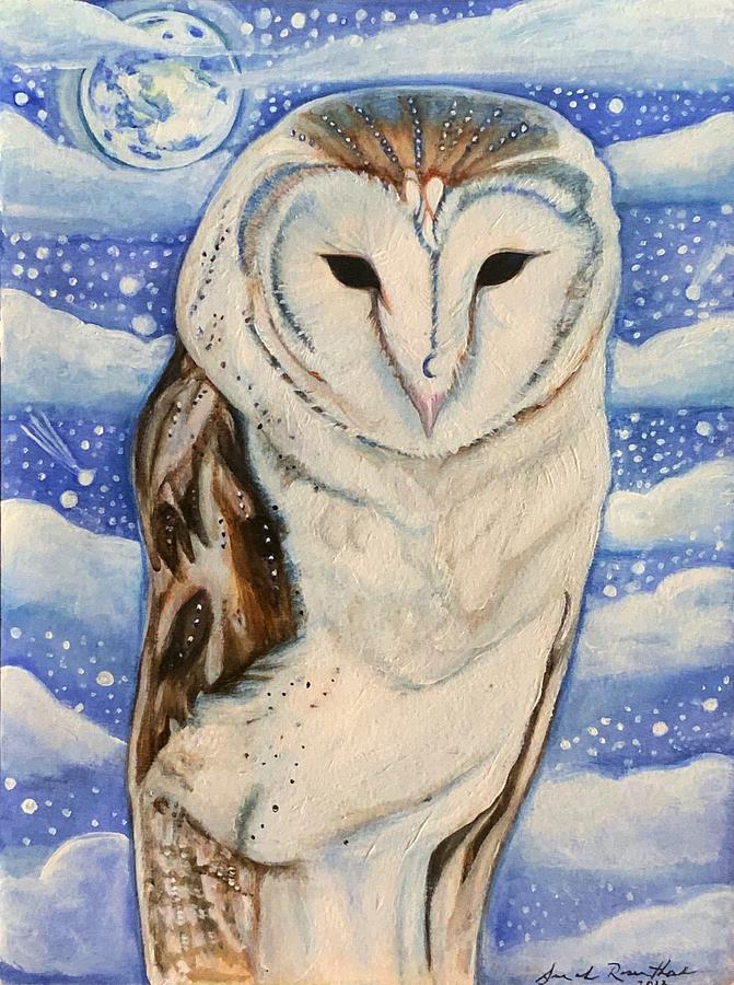 Owl Painting - Owl Medicine  by Sarah Rose