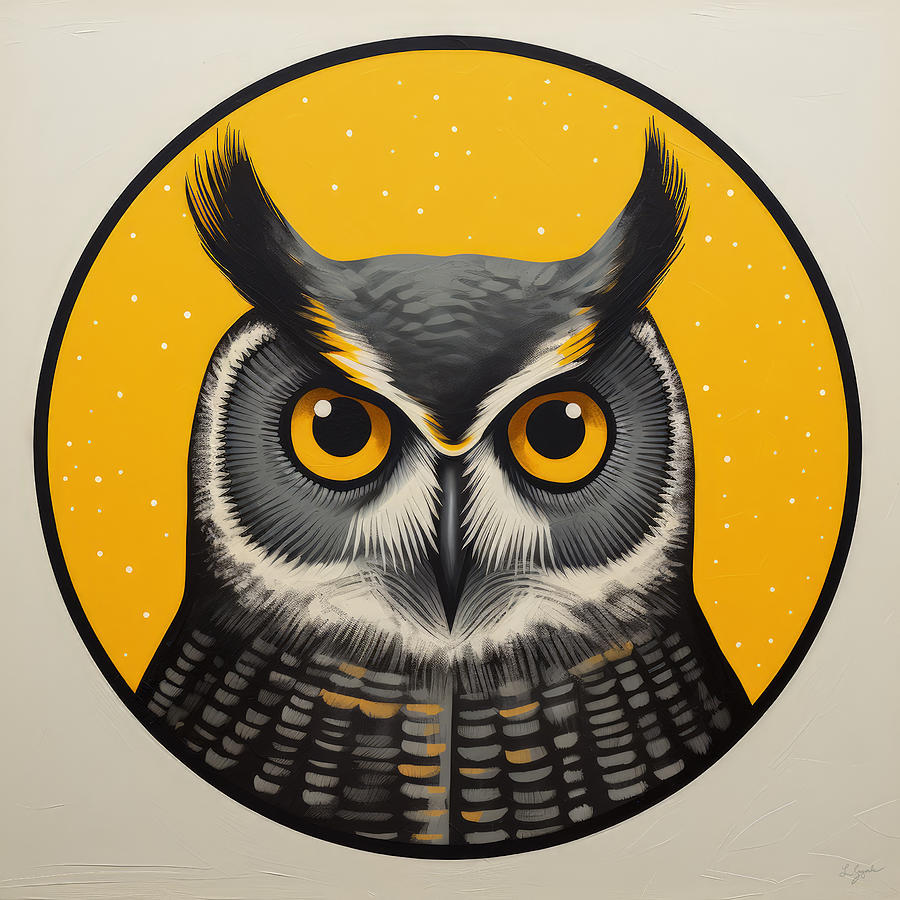 Owl Modern Art Painting