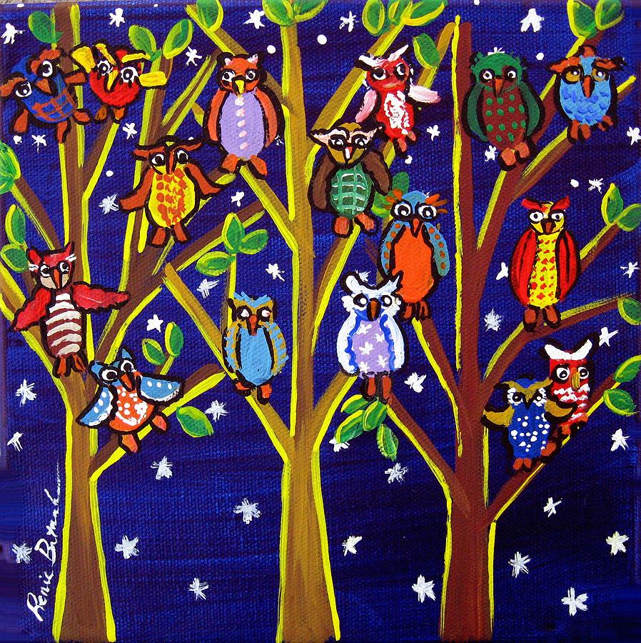 Owl Party Painting