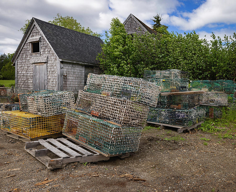 Owls Head Lobster Pots Photograph by Fran Gallogly