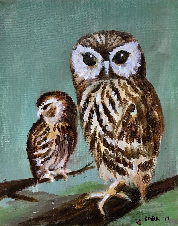 Owls Painting by Sofanya White