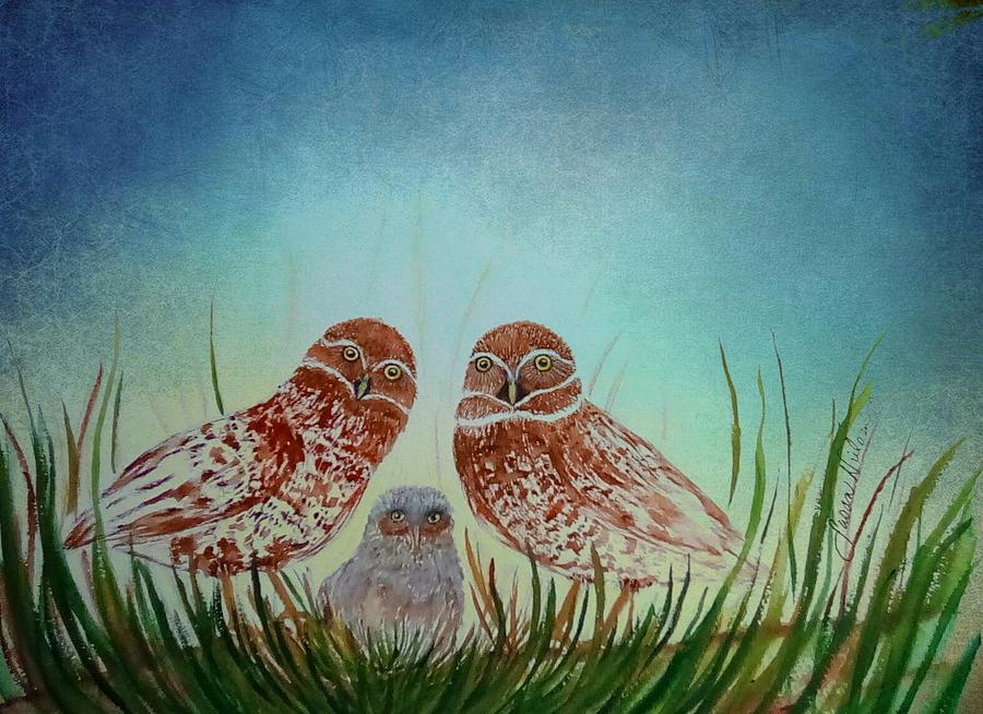 Owls Painting by Susan Nielsen
