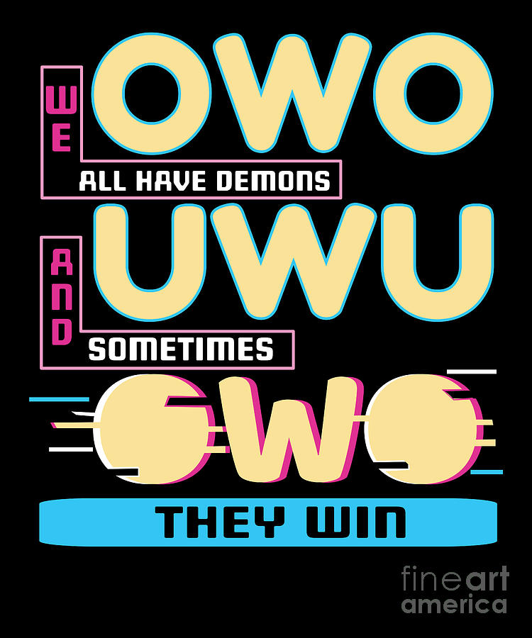 Kawaii OwO Face UwU Meme Anime Aesthetic Otaku Poster by ShirTom - Fine Art  America