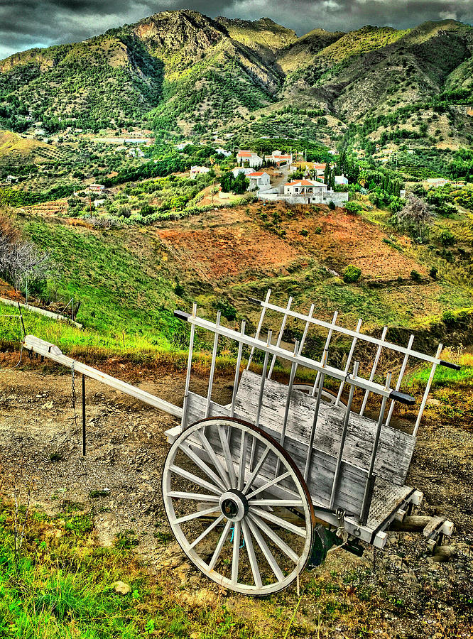Ox Cart in the mountains, Costa del Sol, Malaga Province, Andalucia, Spain Photograph by Panoramic Images