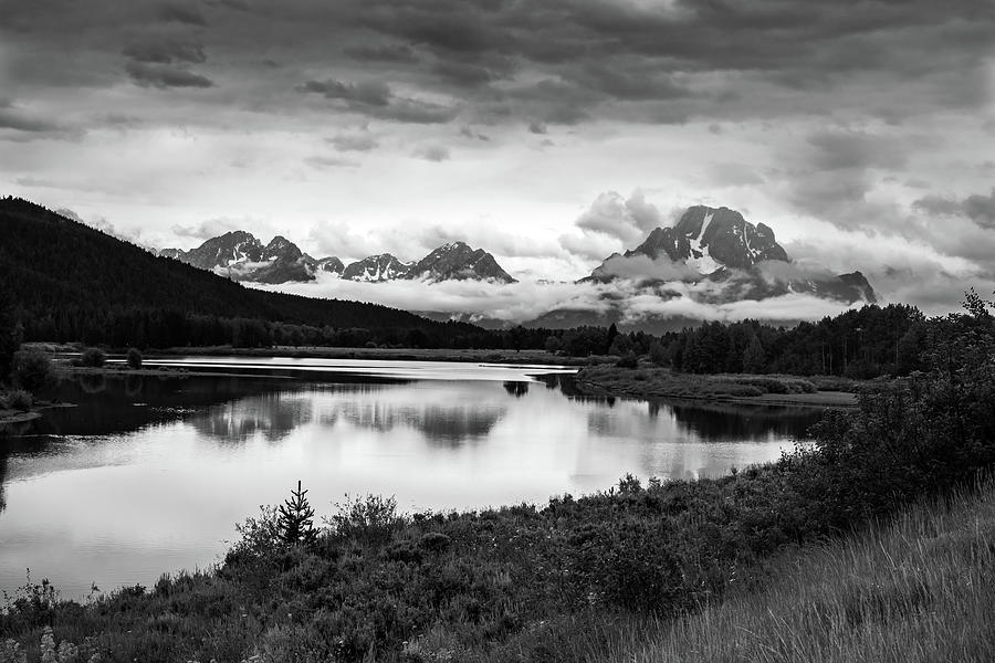 Oxbow Bend in Black and White Photograph by Rose Guinther