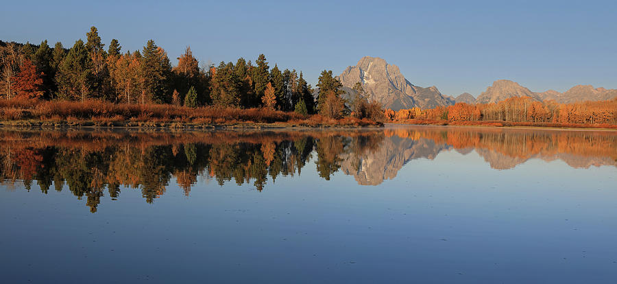 Oxbow Bend Panorama Reflection Photograph by Dan Sproul