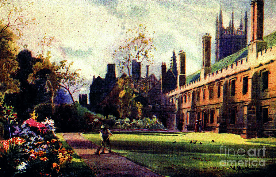 Oxford 1905 - Magdalen College Garden - Matthison Modified Digital Art ...