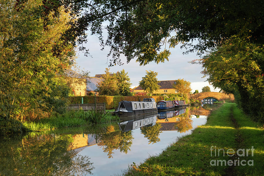 Oxford Canal Near Kings Sutton in Autumn Photograph by Tim Gainey