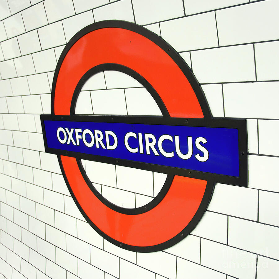 Oxford circus sign Photograph by Delphimages London Photography