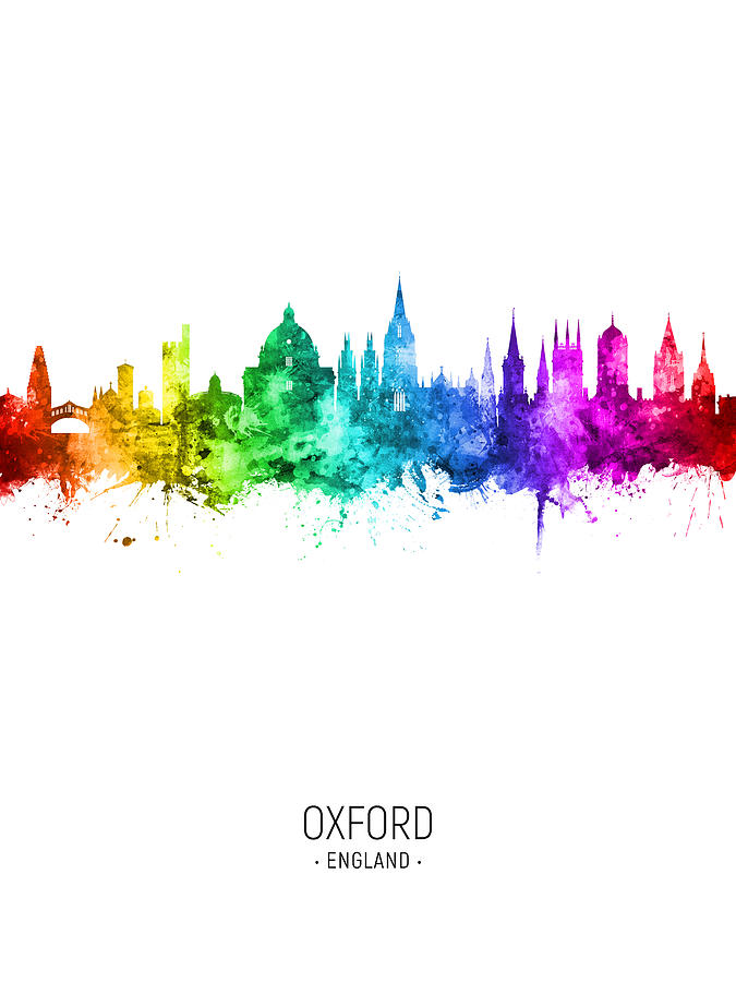 Skyline Digital Art - Oxford England Skyline #97 by Michael Tompsett