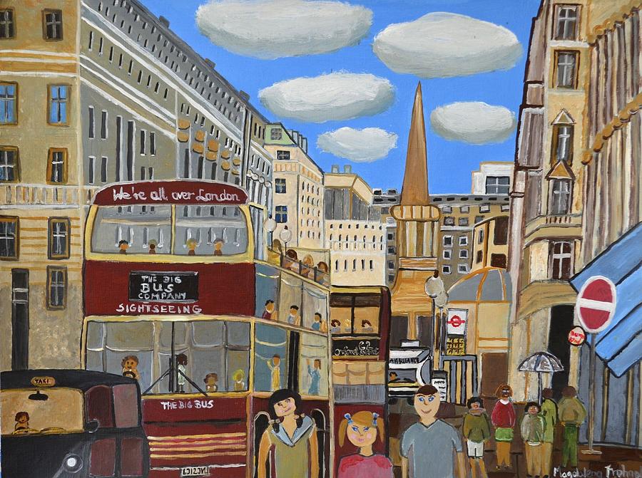 Oxford Street London Painting by Magdalena Frohnsdorff