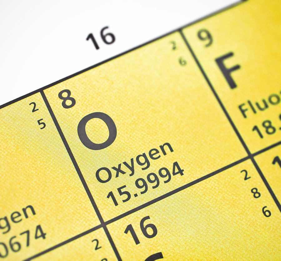 Oxygen on periodic table Photograph by William Andrew