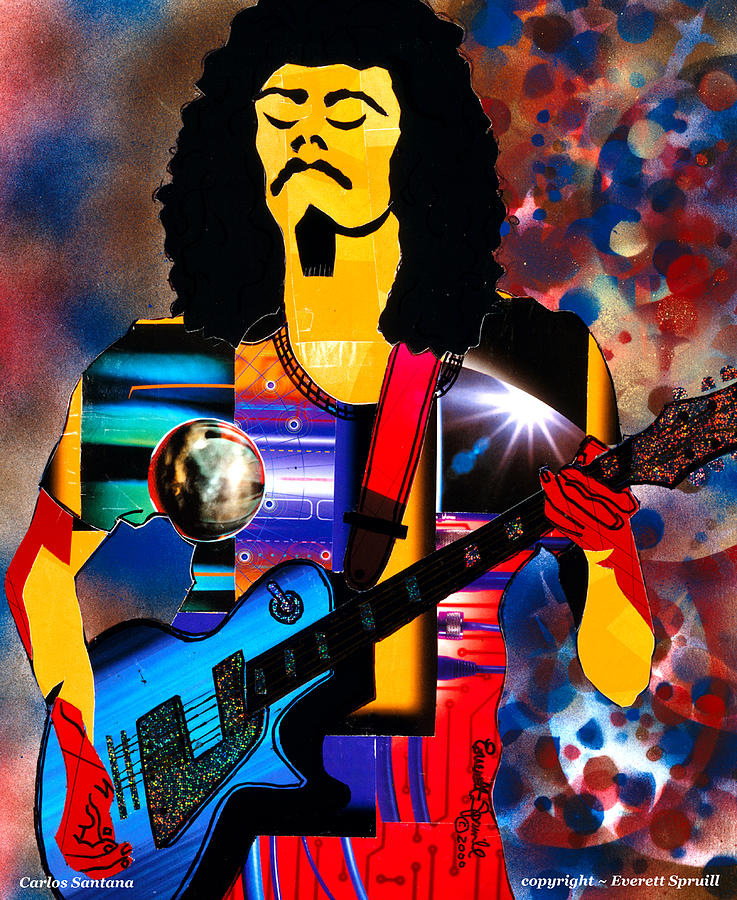 Oye Como Va Carlos Santana Painting by Everett Spruill
