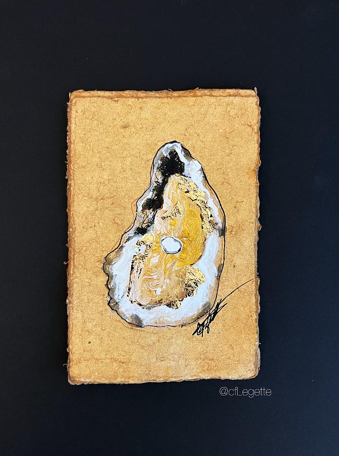 Oysters And Pearls II Mixed Media by C F Legette