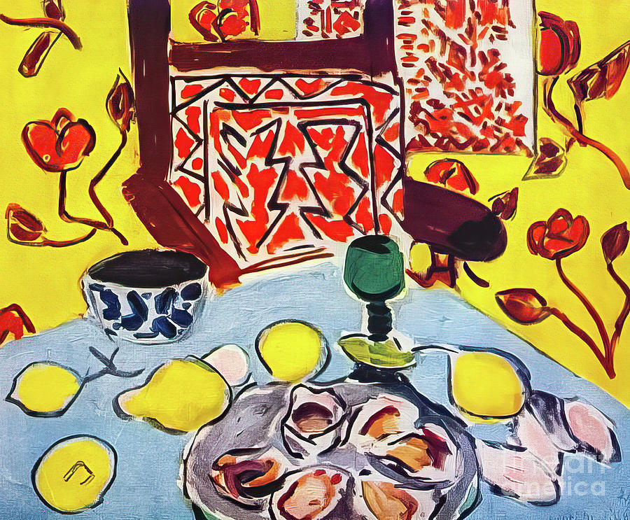Oysters and Wooden Armchair by Henri Matisse 1943 Painting by Henri Matisse