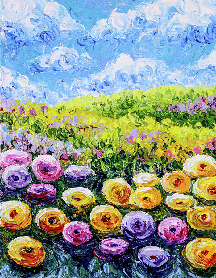 Flower Painting - OZ by Bari Rhys