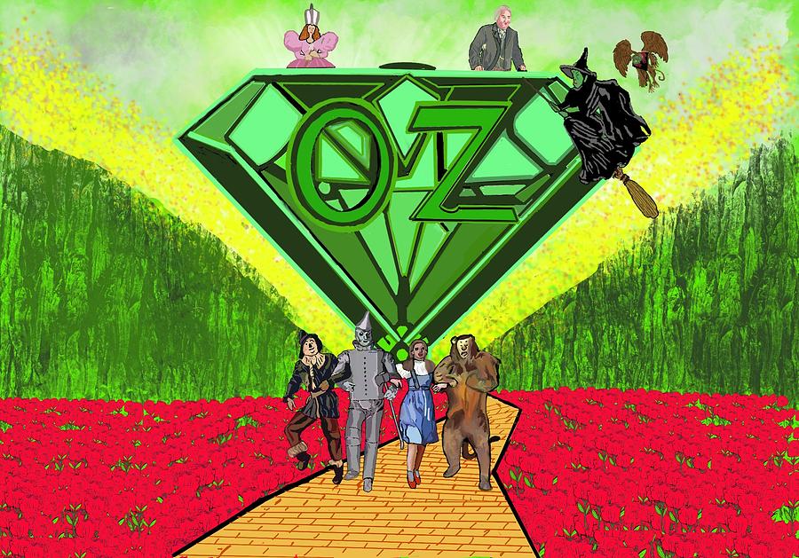 Oz Lights Drawing by Steve Carpentier