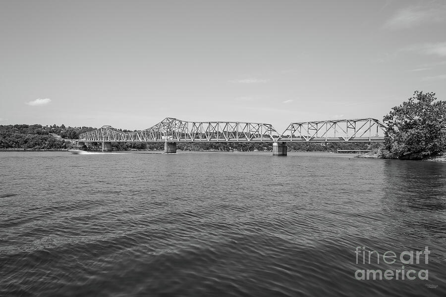 Ozarks Shell Knob Bridge Grayscale Photograph by Jennifer White - Pixels