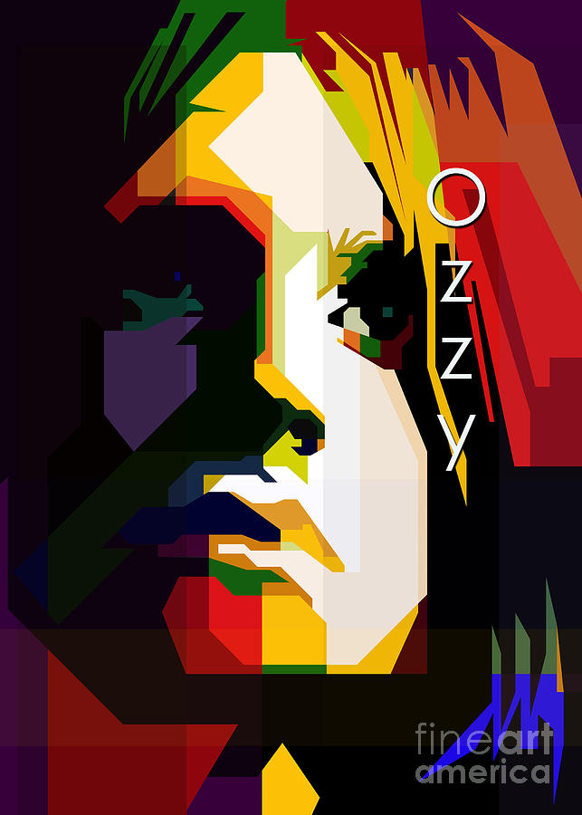 Ozzy Osbourne Black Sabbath Pop Art Digital Art by Fariza Abdurrazaq ...