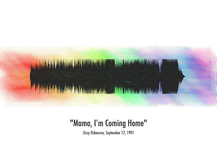 Ozzy Osbourne Mama Im Coming Home Waveform Art 86 Digital Art By