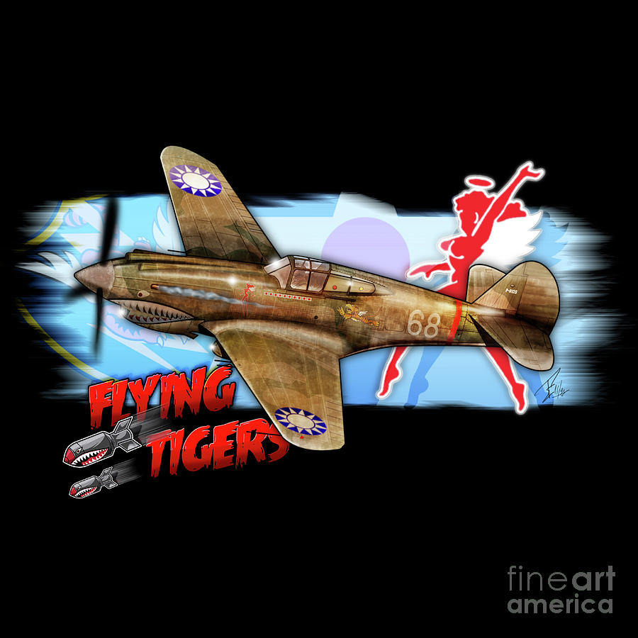 P 40 Warhawk Flying Tigers Digital Art By George Santamouris Fine Art